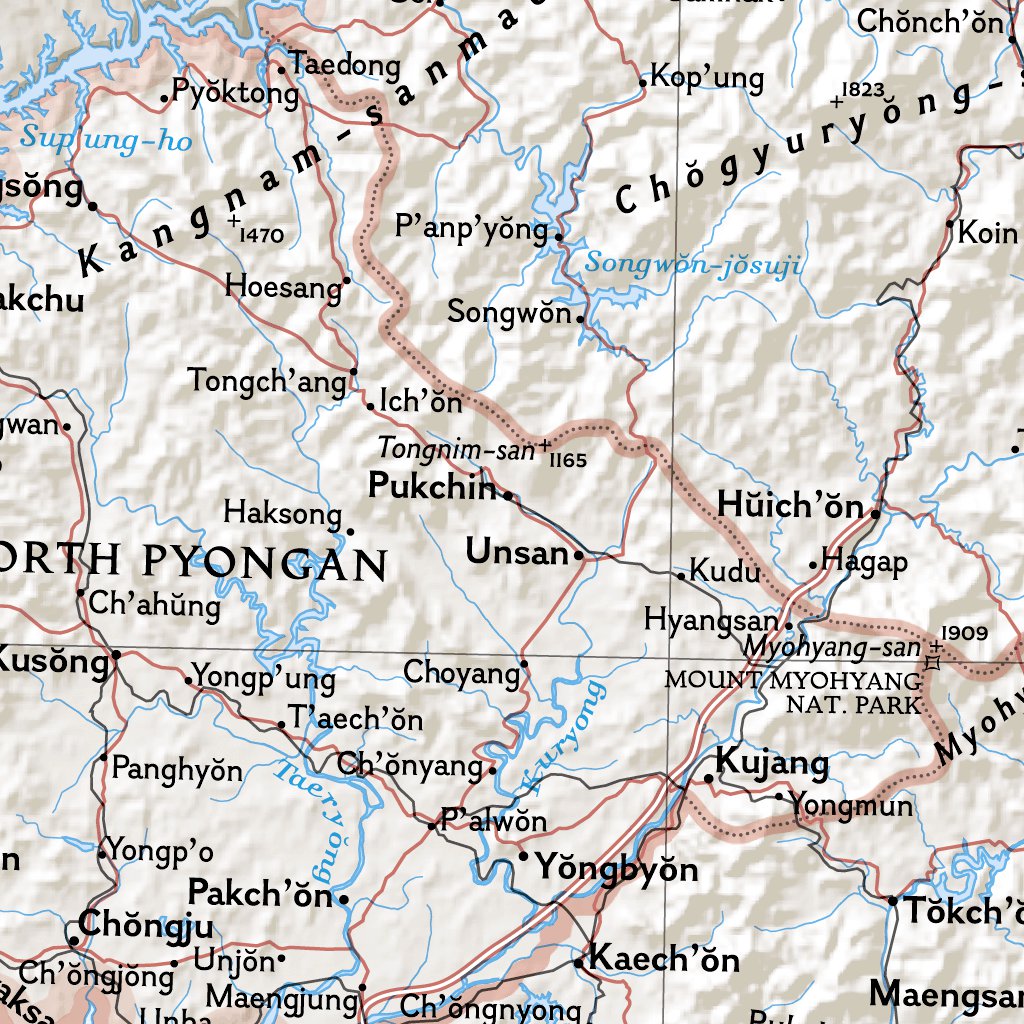 Korean Peninsula Classic Map by National Geographic Avenza Maps