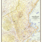 National Geographic Map of New England with Descriptive Notes 1955 digital map