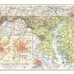 National Geographic Maryland, Delaware & District Of Columbia 1927 digital map