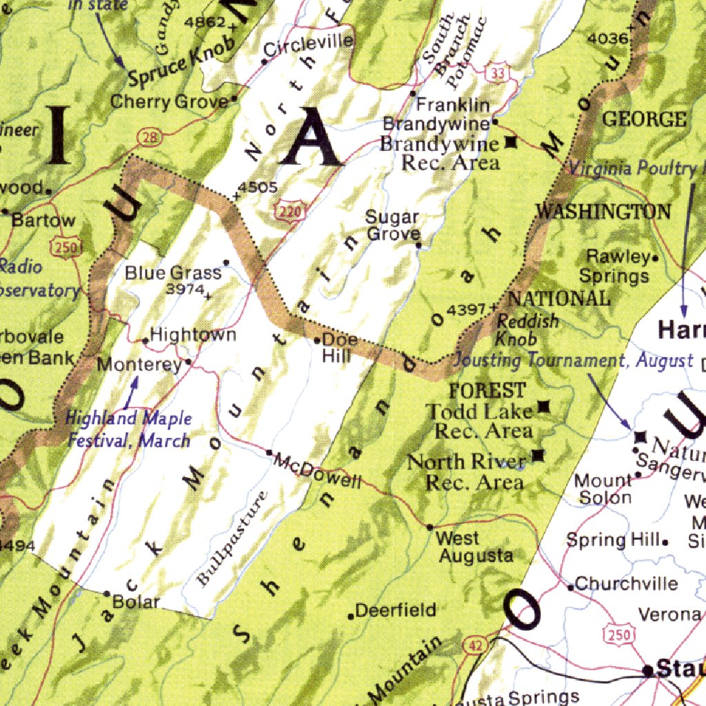 Mid Atlantic States 1976 Map by National Geographic | Avenza Maps