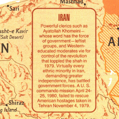 National Geographic Mideast In Turmoil 1980 digital map