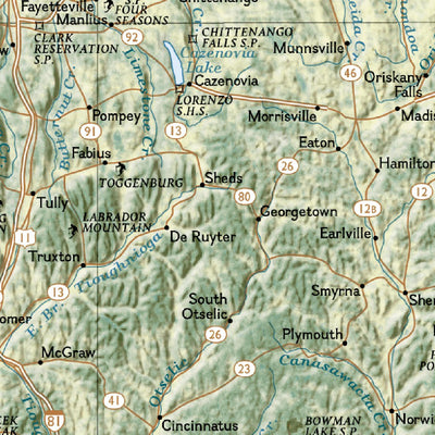 National Geographic New York State digital map