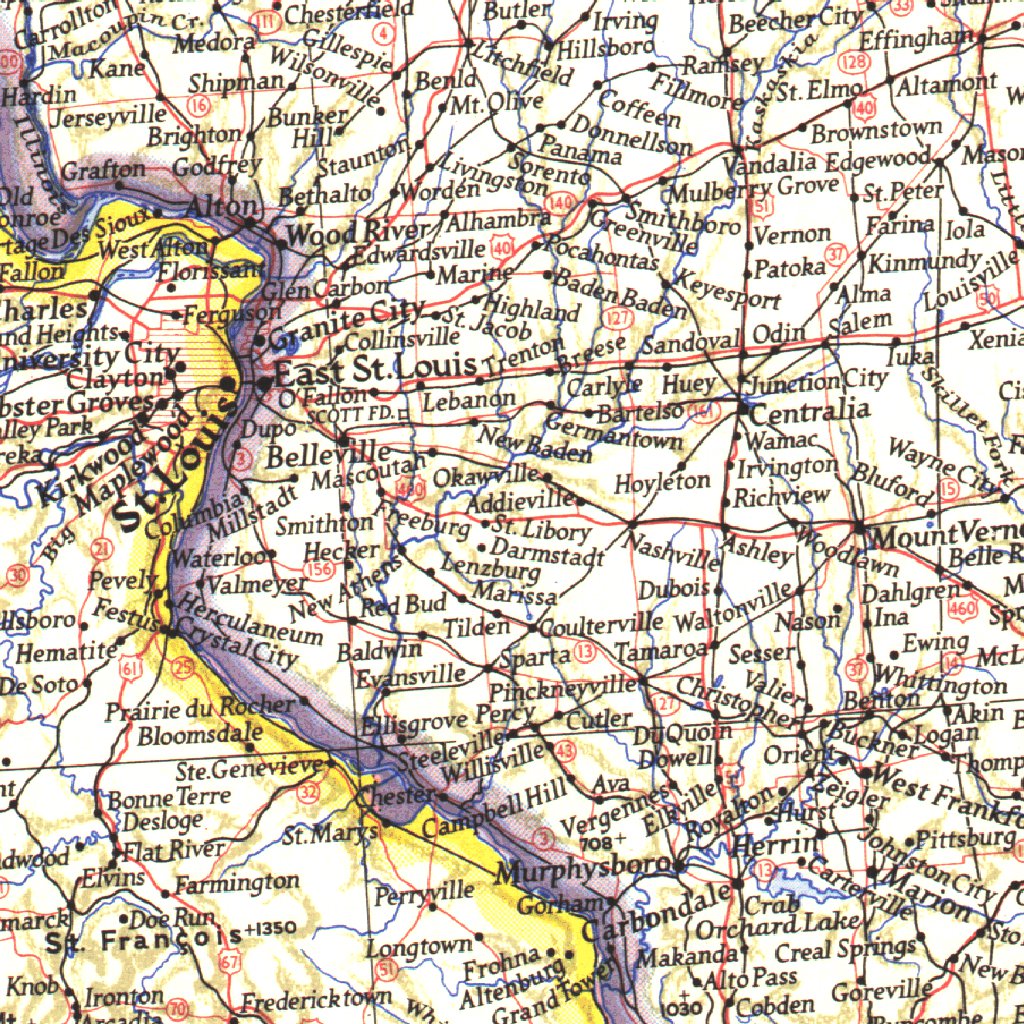North Central United States Map 1948