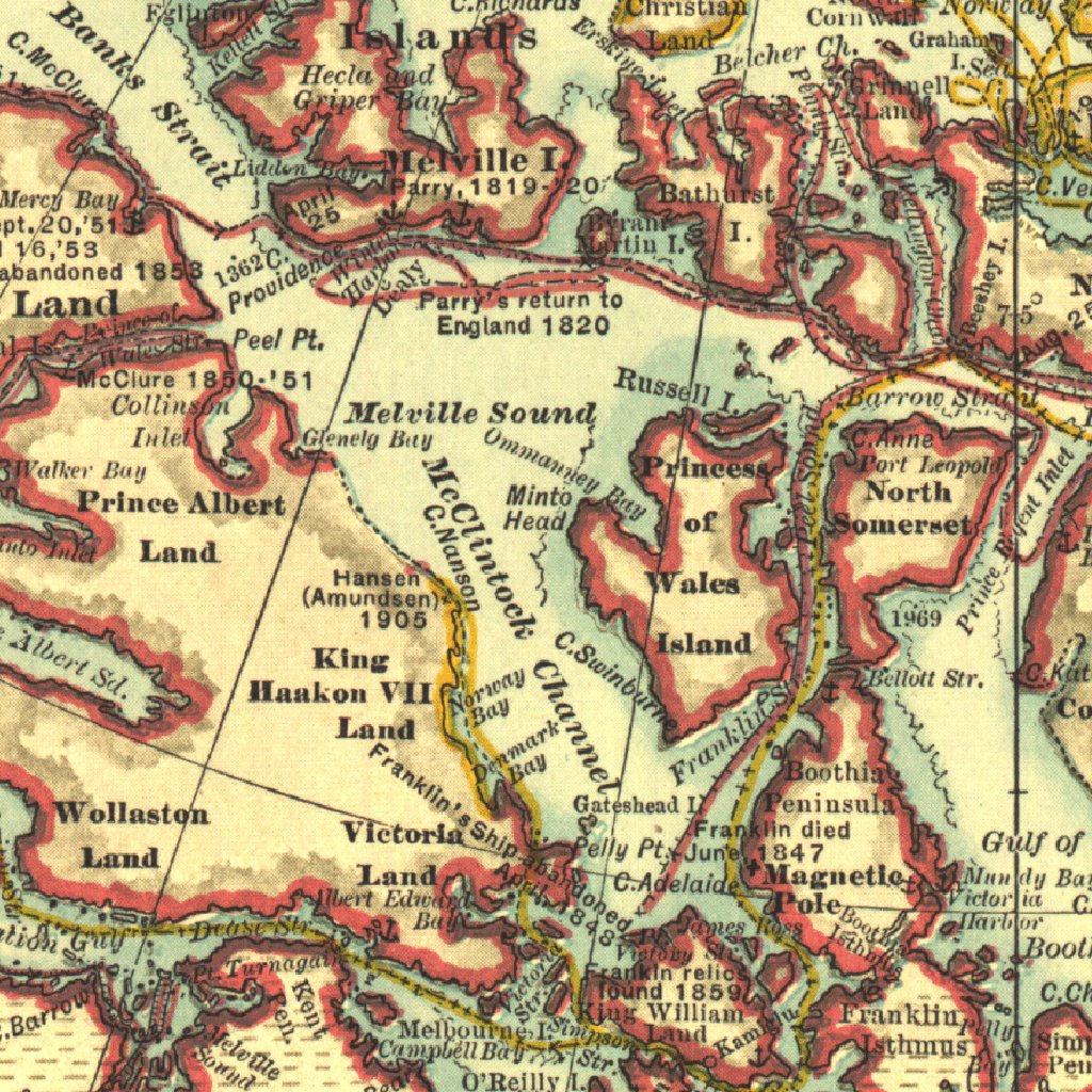 North Pole Regions 1907 Map by National Geographic | Avenza Maps