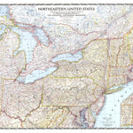 National Geographic Northeastern United States 1945 digital map