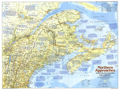 National Geographic Northern Approaches Maine to the Maritimes 1985 digital map