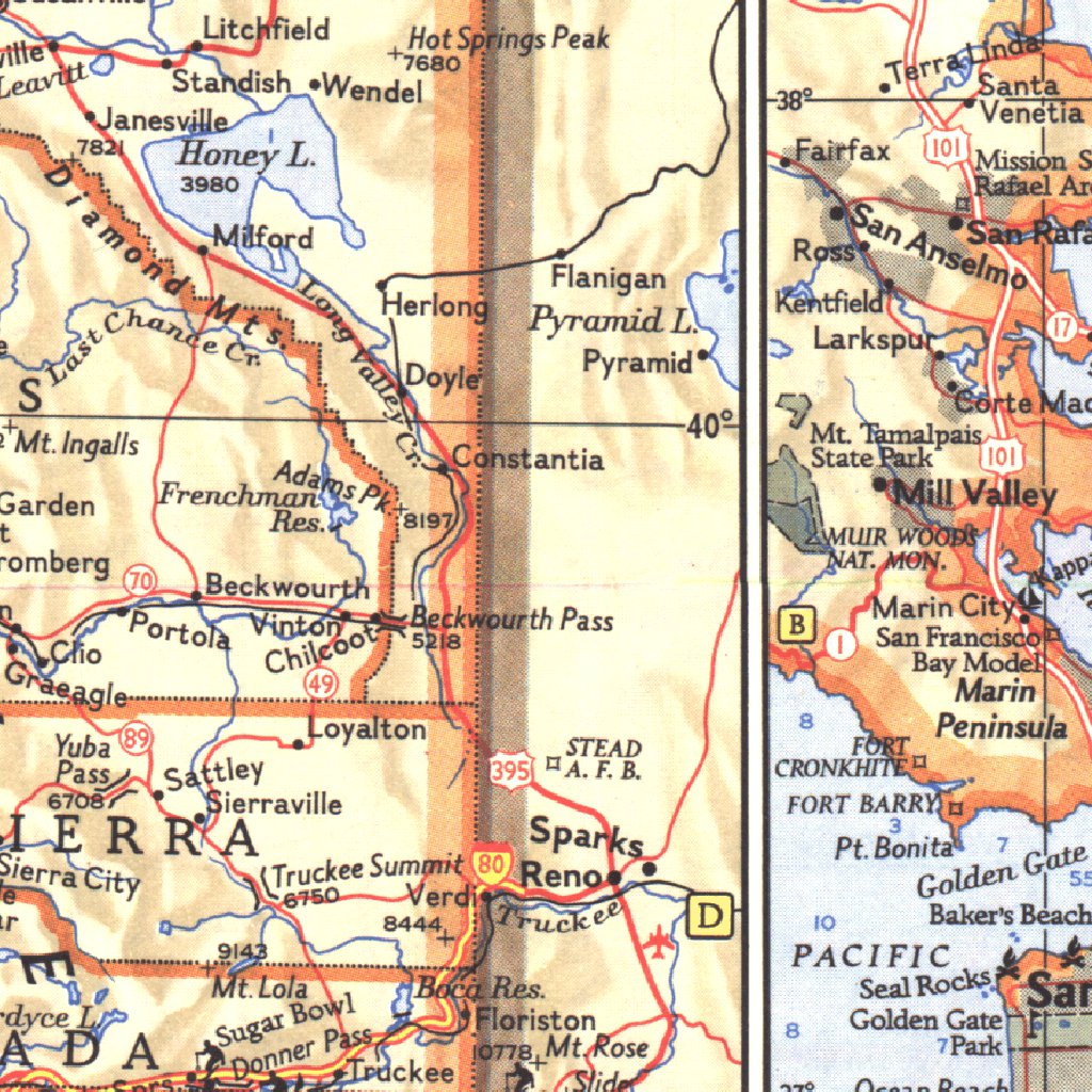 Northern California 1966 Map by National Geographic | Avenza Maps
