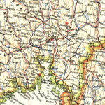 National Geographic Northern Europe 1954 digital map