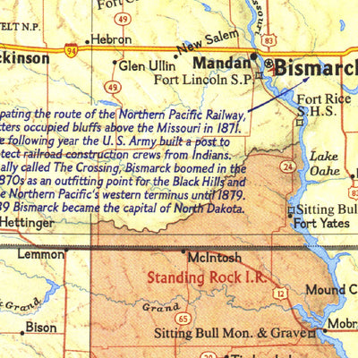 National Geographic Northern Plains 1986 digital map