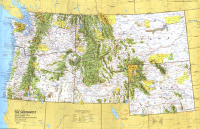 National Geographic Northwest 1973 digital map