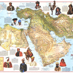 National Geographic Peoples Of The Middle East 1972 digital map