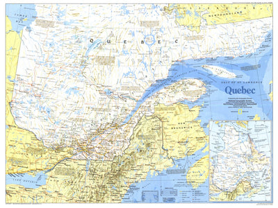 National Geographic Quebec 1991 digital map