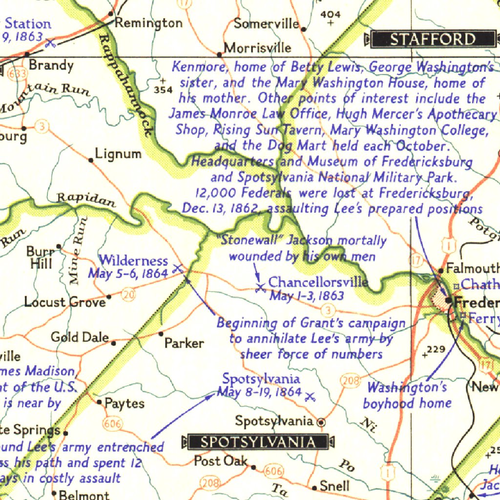 Round About The Nation's Capital 1956 Map By National Geographic 