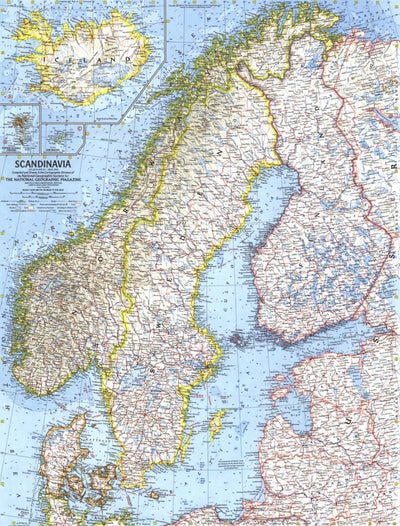 National Geographic Scandinavia 1963 digital map