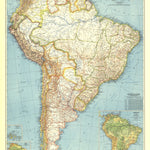 National Geographic South America 1942 digital map
