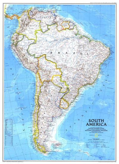 National Geographic South America 1992 digital map
