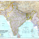 National Geographic South Asia With Afghanistan & Myanmar 1997 digital map