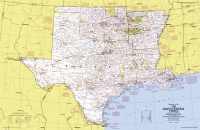 National Geographic South Central States 1974 digital map