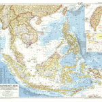 National Geographic Southeast Asia 1955 digital map