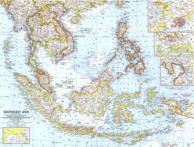 National Geographic Southeast Asia 1961 digital map