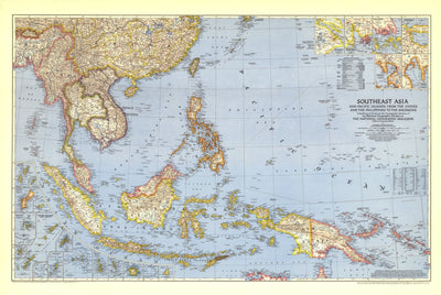 National Geographic Southeast Asia & the Pacific Islands 1944 digital map