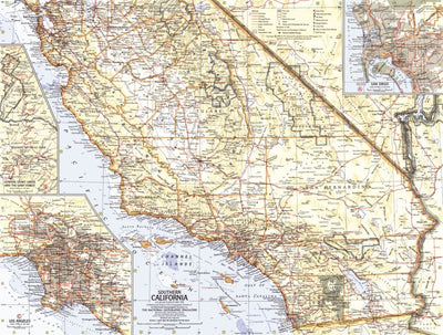 National Geographic Southern California 1966 digital map