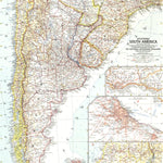 National Geographic Southern South America Map 1958 digital map