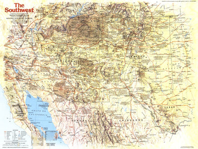 National Geographic Southwest 1982 digital map