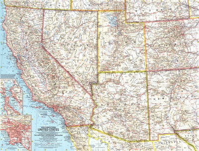 National Geographic Southwestern United States 1959 digital map
