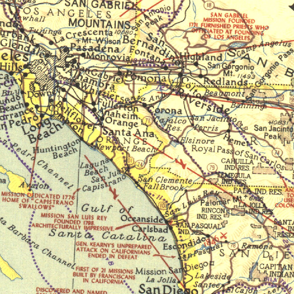 Southwestern United States Map 1940 by National Geographic  Avenza Maps