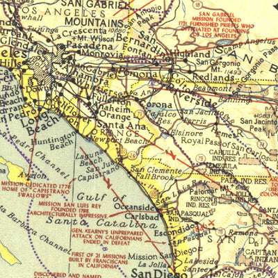 National Geographic Southwestern United States Map 1940 digital map