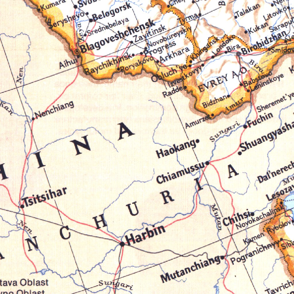 Southern Union Map Soviet Union 1976 Map by National Geographic | Avenza Maps