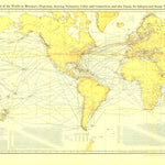 National Geographic Submarine Cables & Steam Vessels 1905 digital map