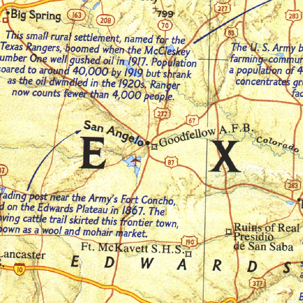 Texas 1986 Map by National Geographic | Avenza Maps