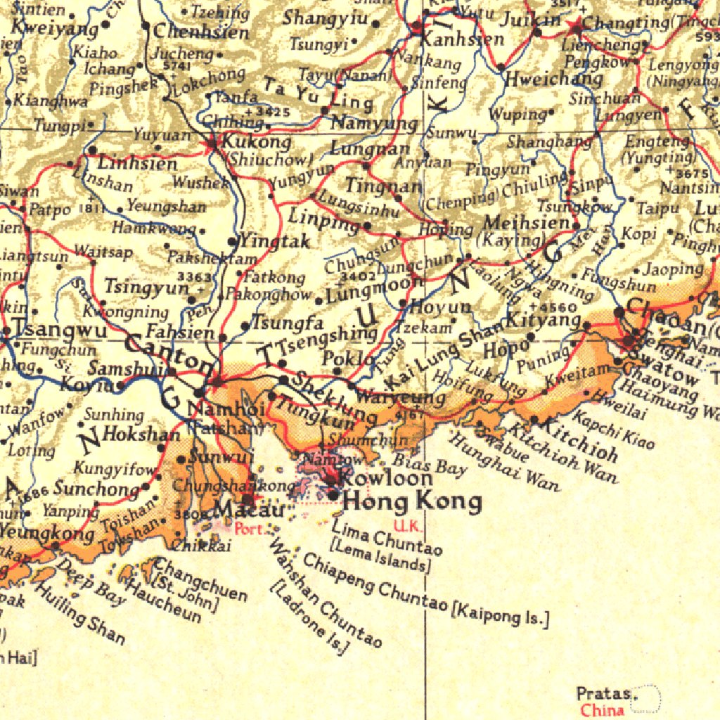 Map 1952 The Far East 1952 Map by National Geographic | Avenza Maps