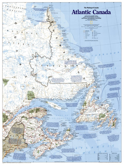 National Geographic The Making of Atlantic Canada digital map