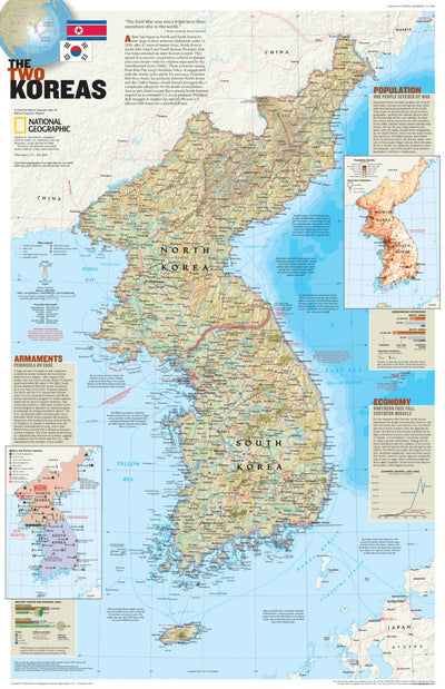 National Geographic The Two Koreas 2003 digital map