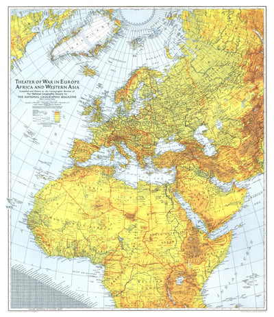 National Geographic Theater Of War In Europe, Africa Western Asia digital map
