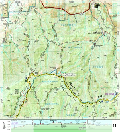 National Geographic TI00001201 Colorado Trail South Map 13 2017 GeoTif digital map