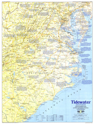 National Geographic Tidewater & Environs 1988 digital map