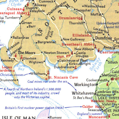 National Geographic Travelers Map Of The British Isles 1974 digital map