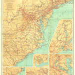 National Geographic Travels Of George Washington 1932 digital map