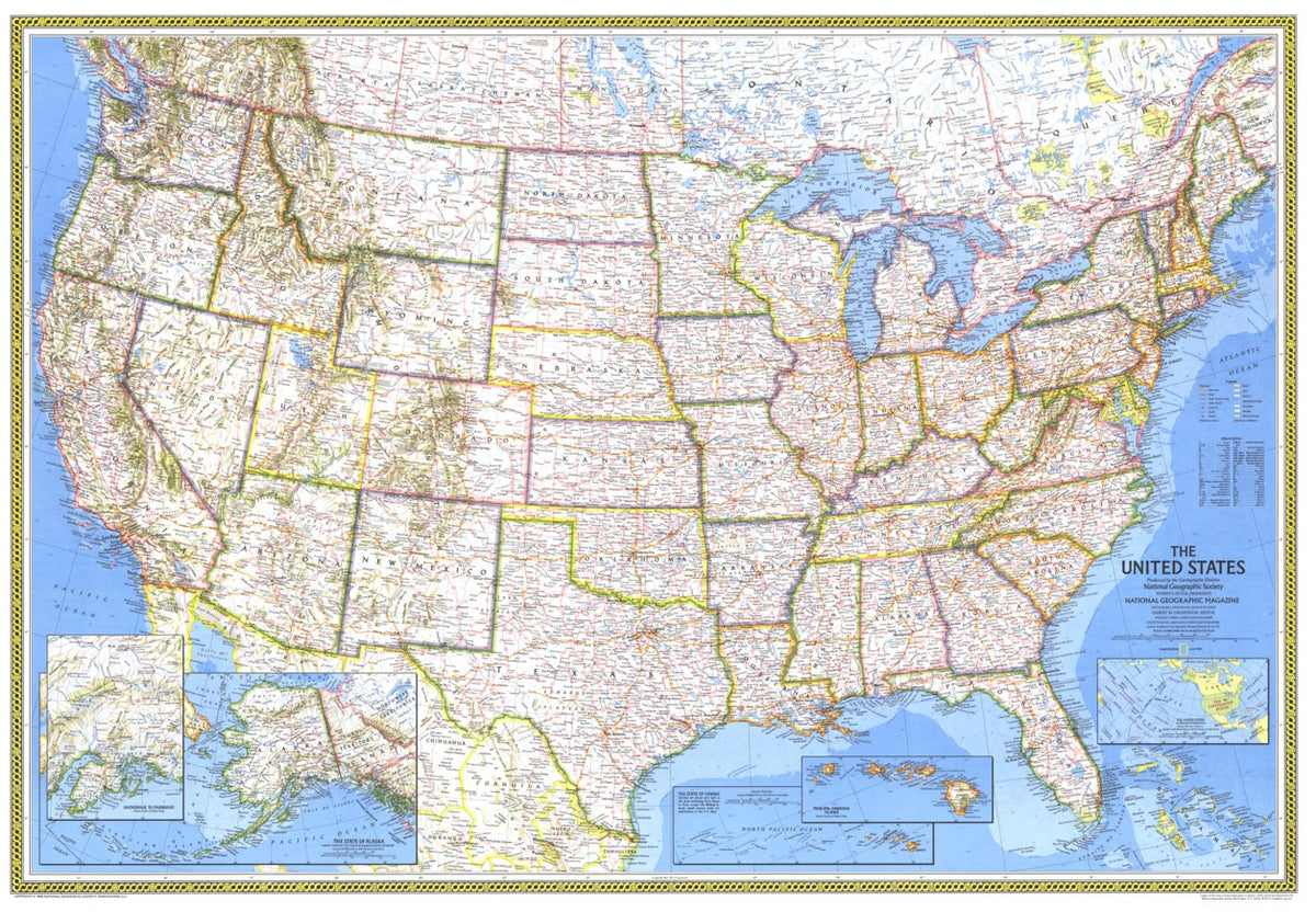 United States 1976 Map by National Geographic | Avenza Maps