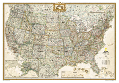 National Geographic United States Executive digital map