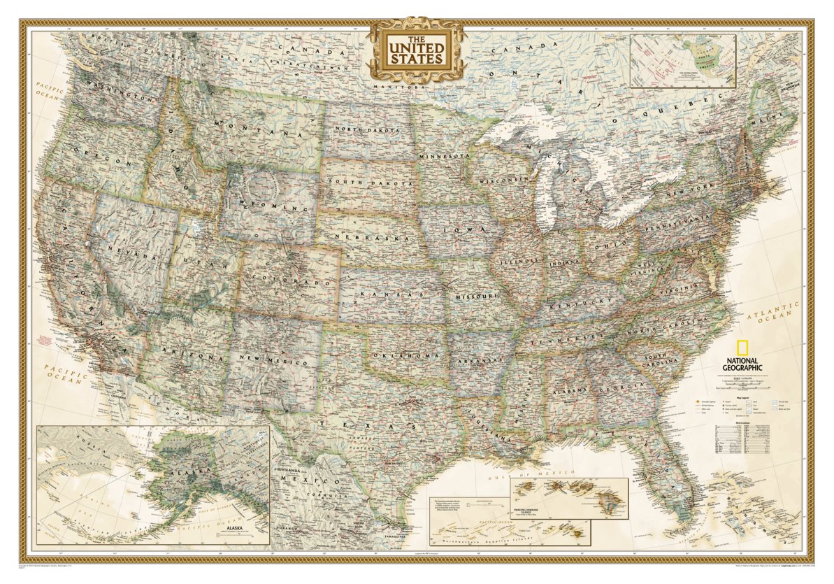 United States Executive Map by National Geographic | Avenza Maps