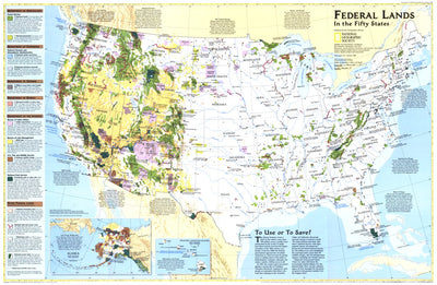 National Geographic United States Federal Lands 1996 digital map