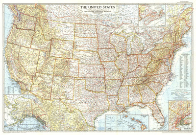 National Geographic United States Of America 1926 digital map