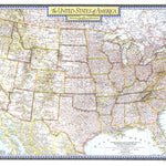 National Geographic United States Of America 1946 digital map