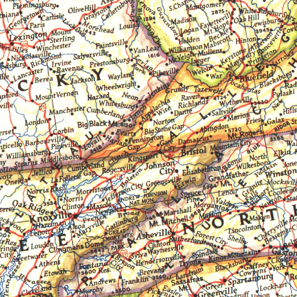 United States Of America 1951 Map By National Geographic 