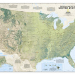 National Geographic United States Physical digital map